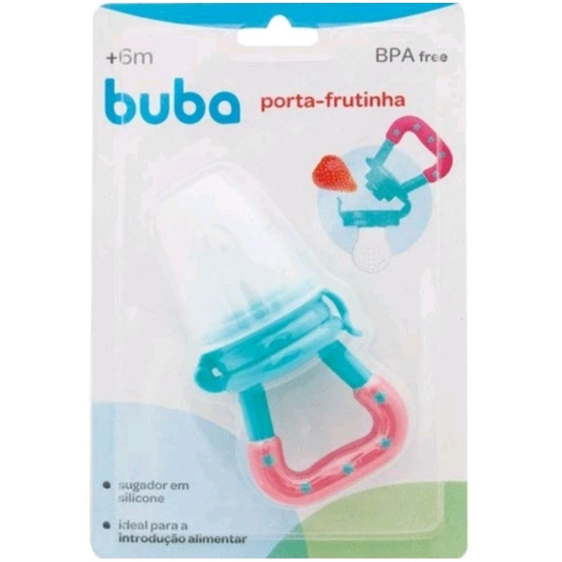 Chupeta alimentadora porta frutas silicone para bebê Buba