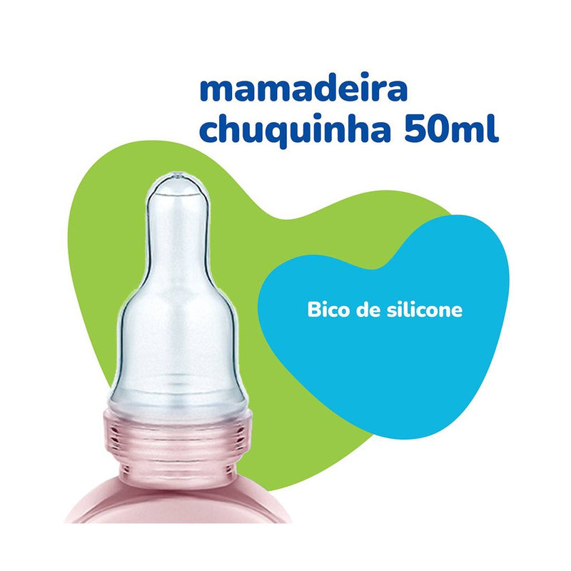 Mamadeira Primeiros Passos 50/150/240ml Rosa